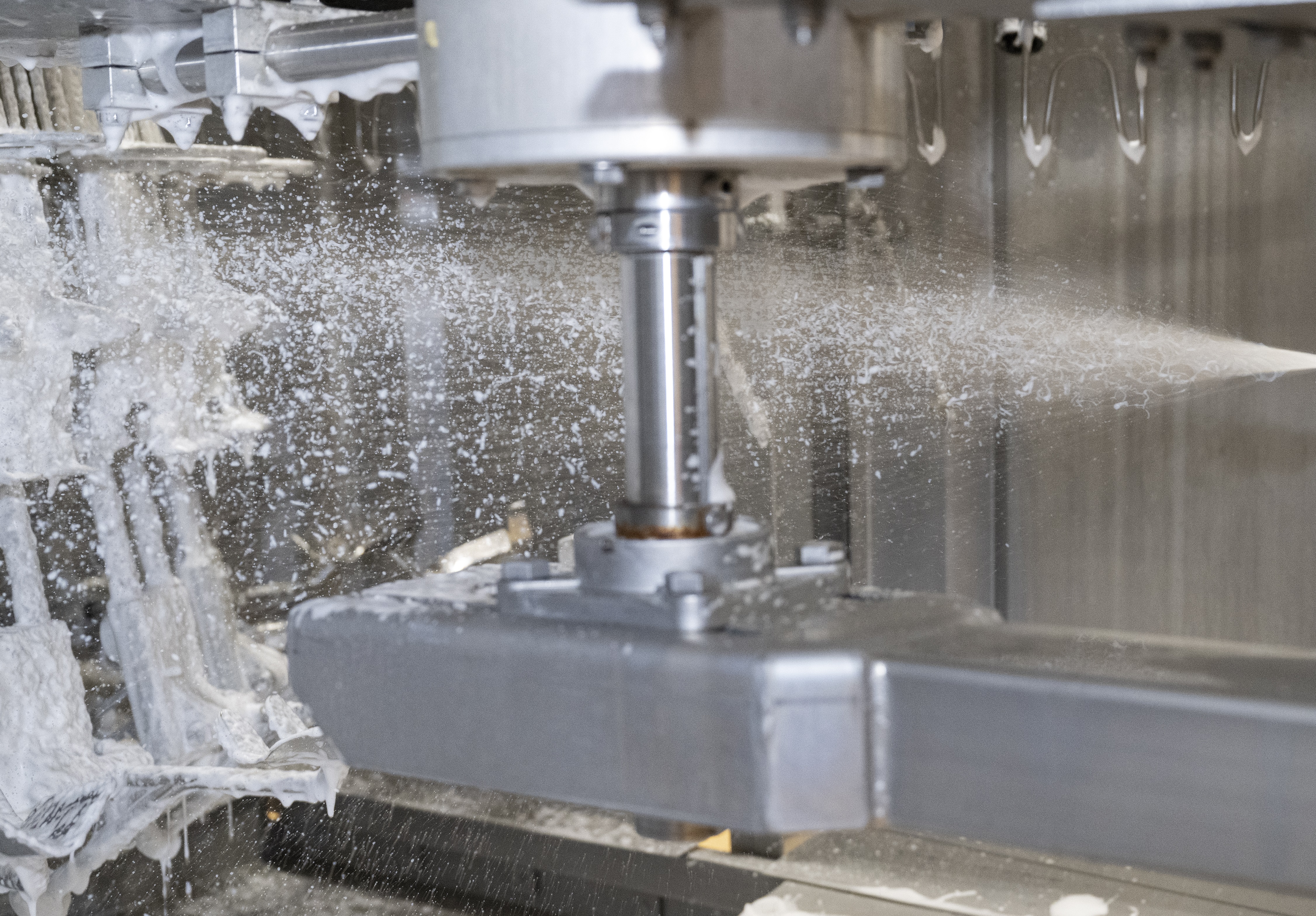 Foam on production equipment